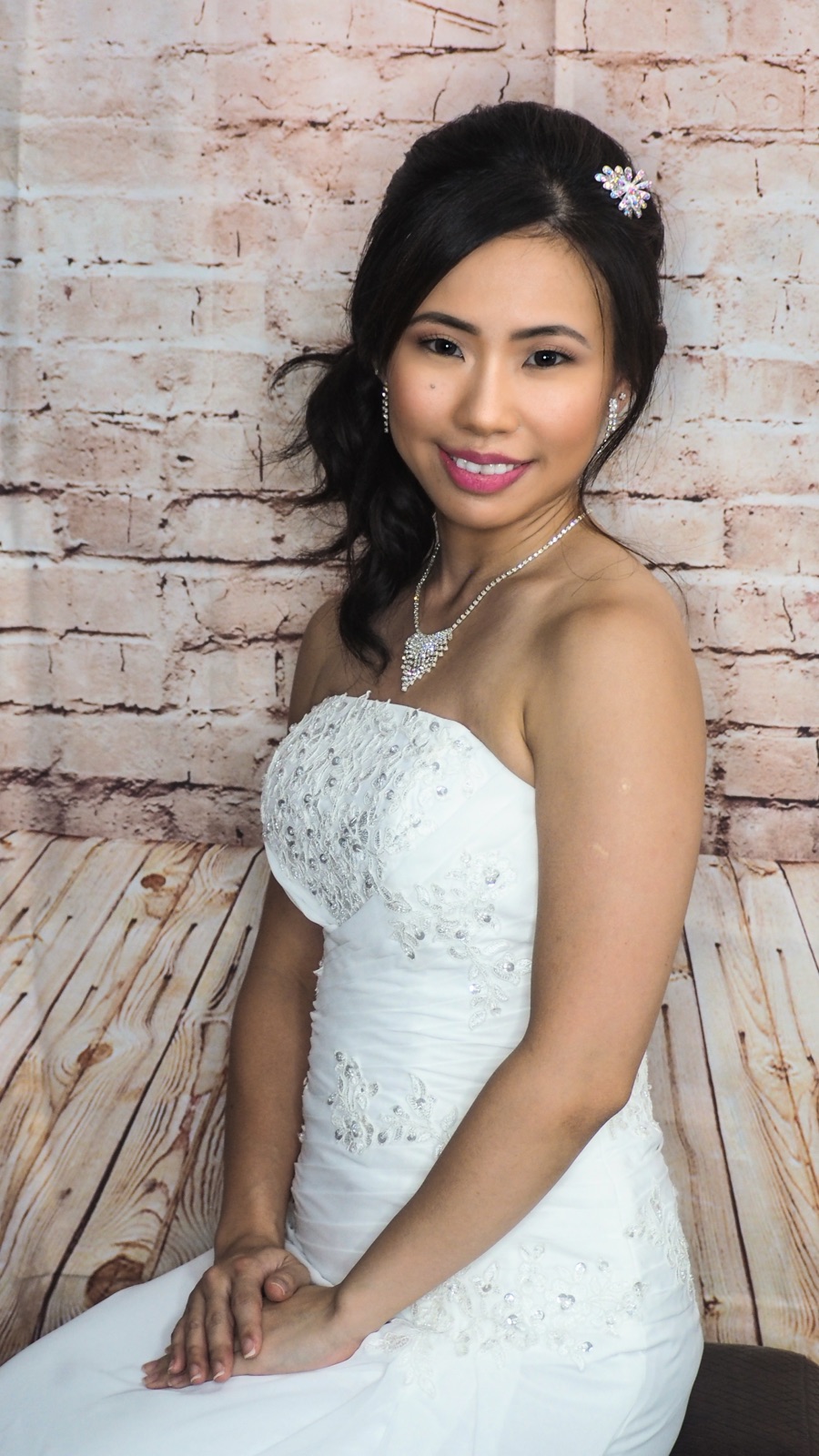 White gown, studio